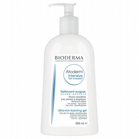 BIODERMA ATODERM intensive gel moussant nettoyant ultra apaisant 500 ml