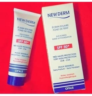 NEW DERM écran solaire teintée Opale spf50+ (50ML)