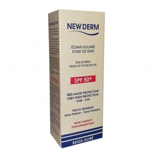 NEW DERM écran solaire teintée Beige Dorée spf 50+ | 50 ml