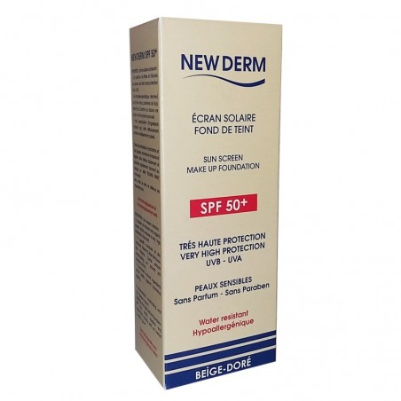 NEW DERM écran solaire teintée Beige Dorée spf 50+ | 50 ml