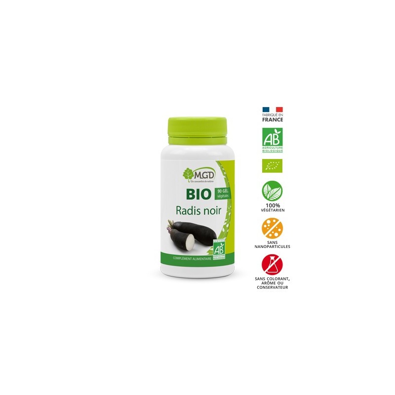 MGD bio radis noir boite 90 gélules