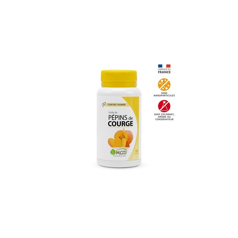 MGD huile de pépins de courge boite 100 capsules