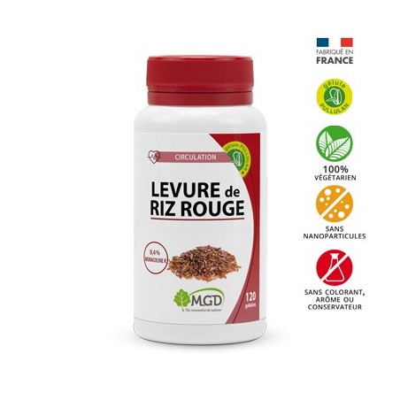 MGD levure de riz rouge 250mg boite 120 gélules