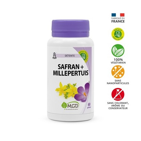 MGD safran + millepertuis boite 60 gélules