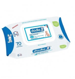 DODIE lingettes nettoyantes dermo-apaisantes 3en1 boite 70u