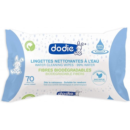 DODIE lingettes à l'eau boite 70u