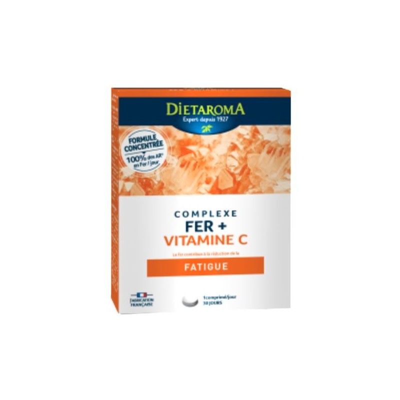 DIETAROMA complex Fer + Vitamine C | 30 comprimés DIETAROMA complex Fer + Vitamine C | 30 comprimés