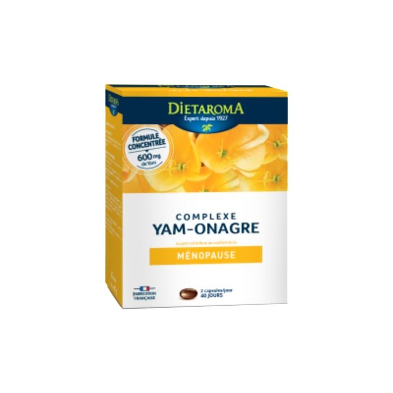 DIETAROMA MÉNOPAUSE complexe Yam-Onagre | 80 comprimés DIETAROMA MÉNOPAUSE complexe Yam-Onagre | 80 comprimés