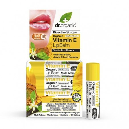 DR ORGANIC VITAMINE E baume à lèvres spf15 (5.7 ml)