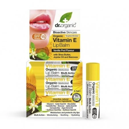 DR ORGANIC VITAMINE E baume à lèvres spf15 (5.7 ml)