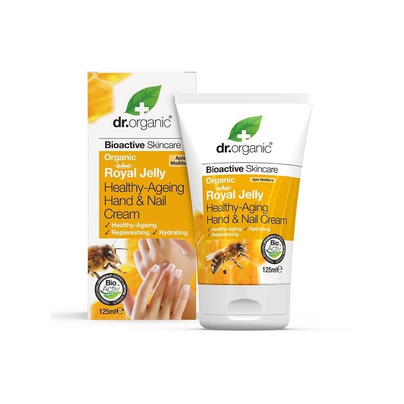 DR ORGANIC GELÉE ROYALE crème mains et ongles 125 ml