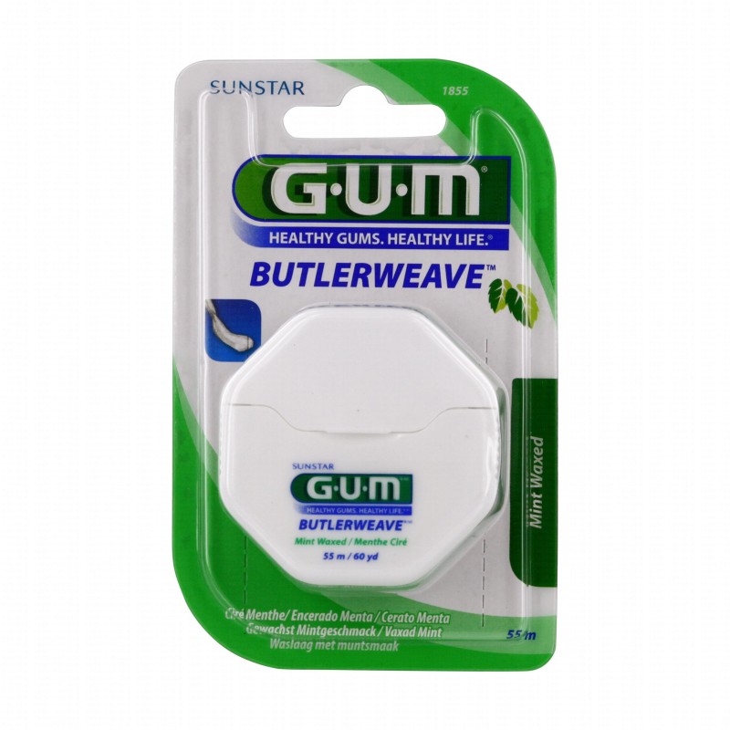 GUM BUTLERWEAVE fil dentaire mentholé ciré REF 1855