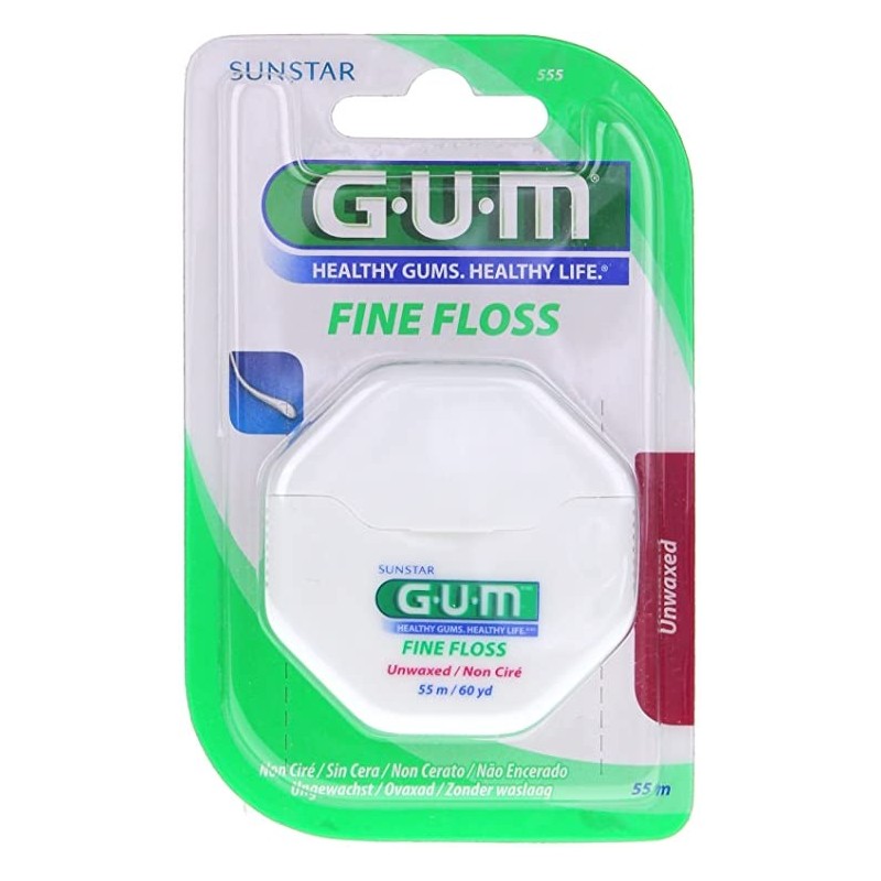 GUM FINE FLOSS fil dentaire non ciré REF 555