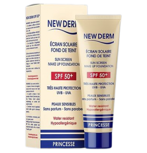 NEW DERM écran solaire teintée Princesse spf 50+ (50ML)