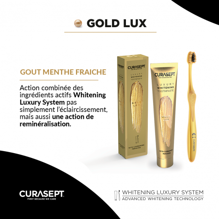 CURASEPT LUXURY WHITENING dentifrice GOLD 75 ml