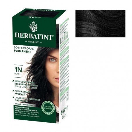 HERBATINT- Coloration Cheveux Naturelle 1N Noir - 150ml -