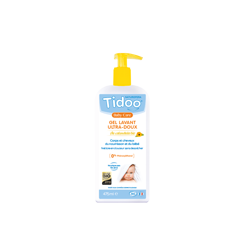 TIDOO BABY CARE gel lavant ultradoux au Calendula | 475 ml