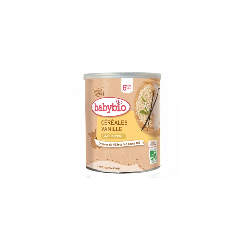 BABYBIO Céréales vanille quinoa 220g – dès 6 mois BABYBIO Céréales vanille quinoa 220g – dès 6 mois