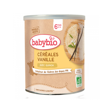 BABYBIO Céréales vanille quinoa 220g – dès 6 mois