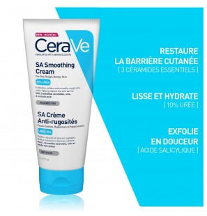 CeraVe SA Crème Anti-Rugosités Peau Sèche et Squameuse | 177ml