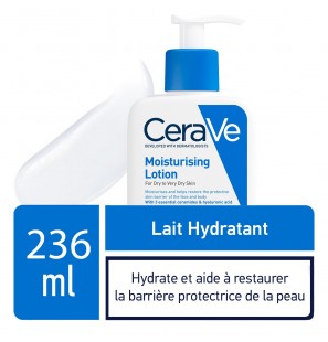 CeraVe Lait Hydratant Léger Peau Sèche à Très Sèche | 236ml