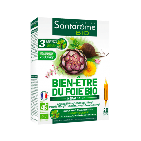 SANTAROME Bien-être du Foie BIO | 20 ampoules