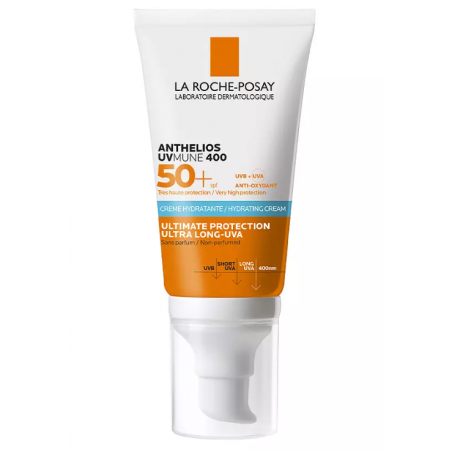 La Roche-Posay Anthelios UVMune 400 Crème Solaire Invisible | Peaux Sensibles Normales À Sèches | 50ml