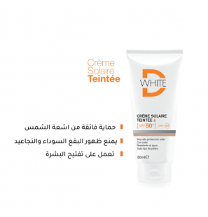 DWHITE crème solaire Teintée spf 50+ (50ml)