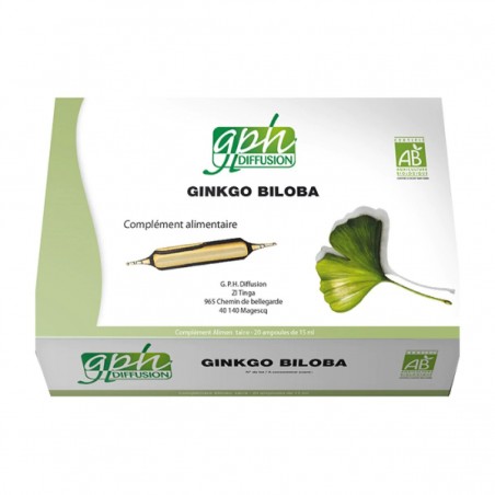 GPH DIFFUSION Gingko Biloba Bio | 20 ampoules