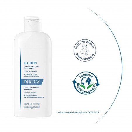 DUCRAY ELUTION shampooing doux rééquilibrant | 200 ml