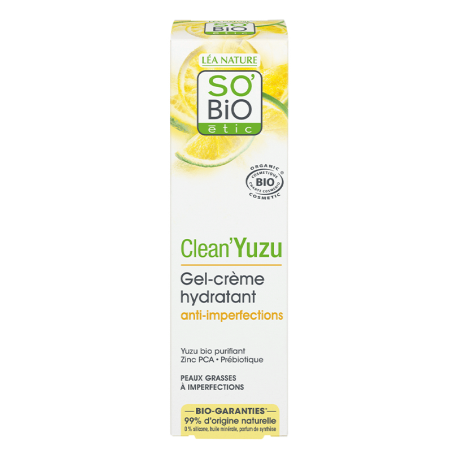 SO'BIO ETIC CLEAN’YUZU gel crème hydratant anti imperfections | 40 ml