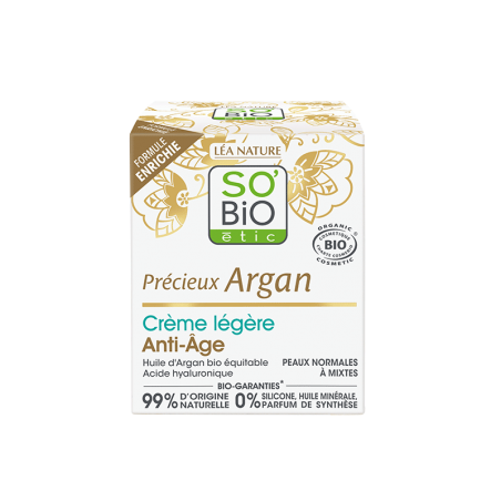 SO'BIO ETIC PRECIEUX ARGAN crème légère Jour | 50 ml