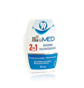 BIOMED GEL ORAL 2EN1 PROTECTION TOTALE+BLANCHISSANT 75ML