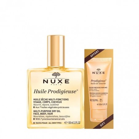 NUXE Offre Huile prodigieuse® 100ml + Prodigieux Huile de Douche 30ml Offerte