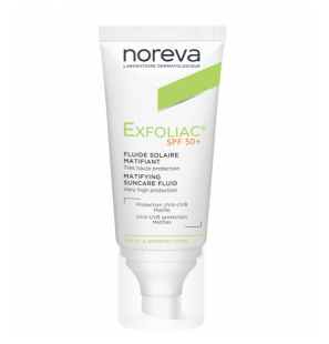 NOREVA EXFOLIAC fluide solaire matifiant spf 50+ (40ml)