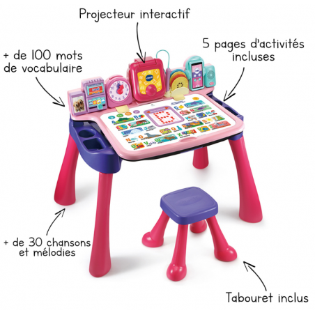 VTECH Magi bureau interactif 5 en 1 rose