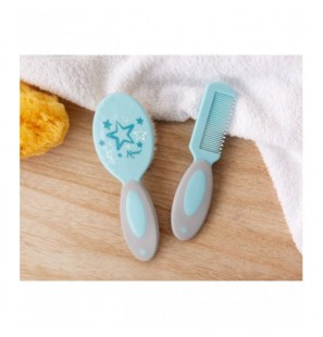 KIOKIDS Peigne et Brosse Bleu