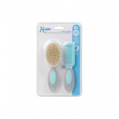 KIOKIDS Peigne et Brosse Bleu