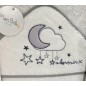 MON BABY Cap de bain 100 X 100 cm a dormir b/gris