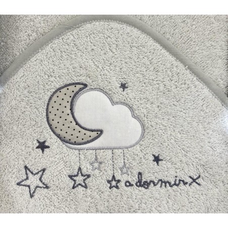 MON BABY Cap De Bain100 X 100cm a dormir gris