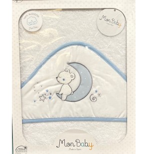 MON BABY Cap de bain 100 X 100 cm somnis b/bleu