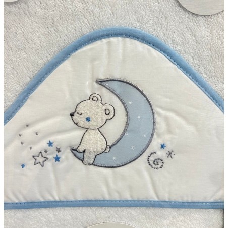 MON BABY Cap de bain 100 X 100 cm somnis b/bleu