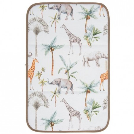 BIMBIDREAMS Tapis a langer africa blanco