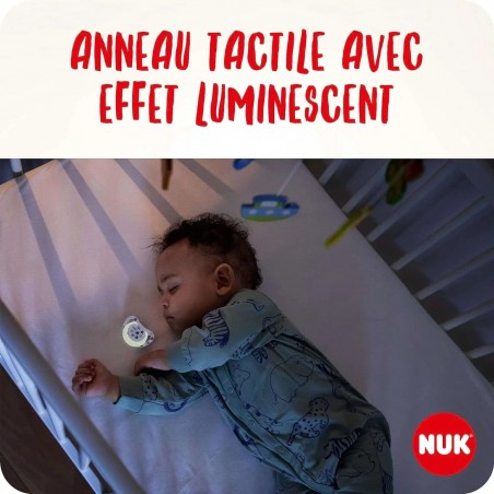 NUK Sucette Silicone Star Night 0-6mois