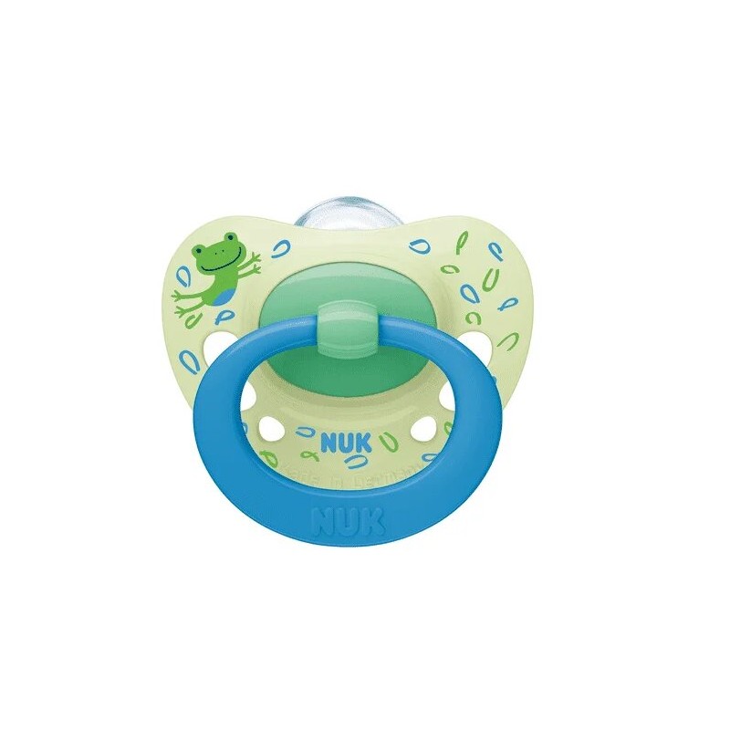 Nuk Sucette en Silicone Signature 6-18 mois Grenouille vert