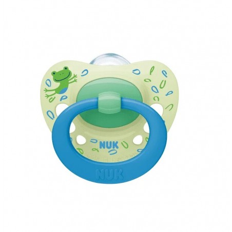 Nuk Sucette en Silicone Signature 6-18 mois Grenouille vert