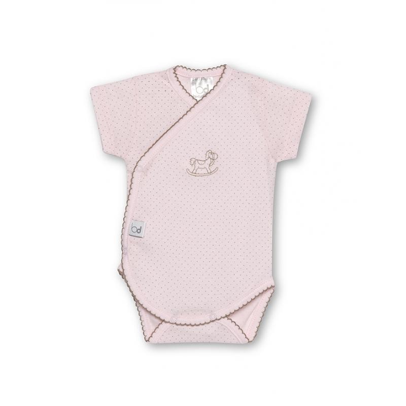 BIMBIPIRULOS  Body manches courtes 6 mois dots rose