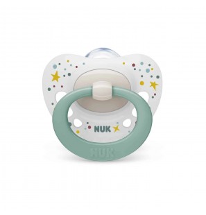 Nuk Sucette en Silicone Signature 0-6 mois Etoile vert