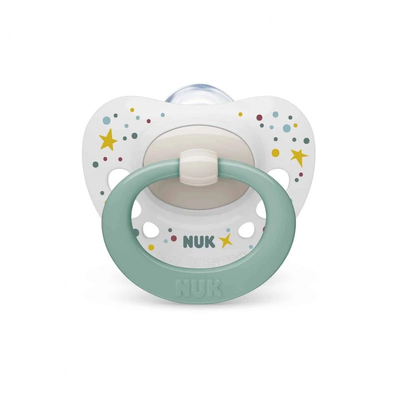 Nuk Sucette en Silicone Signature 0-6 mois Etoile vert