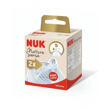 NUK Lot de 2 Tétine Nature Sens 0-6M Taille S